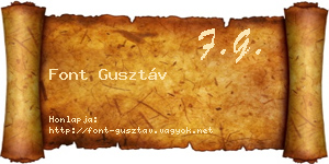 Font Gusztáv névjegykártya