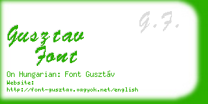 gusztav font business card