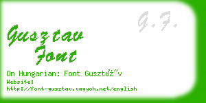 gusztav font business card